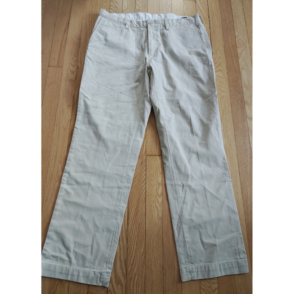 Polo Ralph Lauren Khaki Chino Pants Stretch Classic Fit Beige Mens 32x32